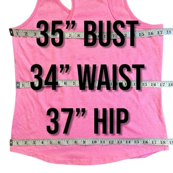 Chin Up Apparel Pink I DON’T SWEAT I SPARKLE Workout Tank Top Sz M - Picture 6 of 9